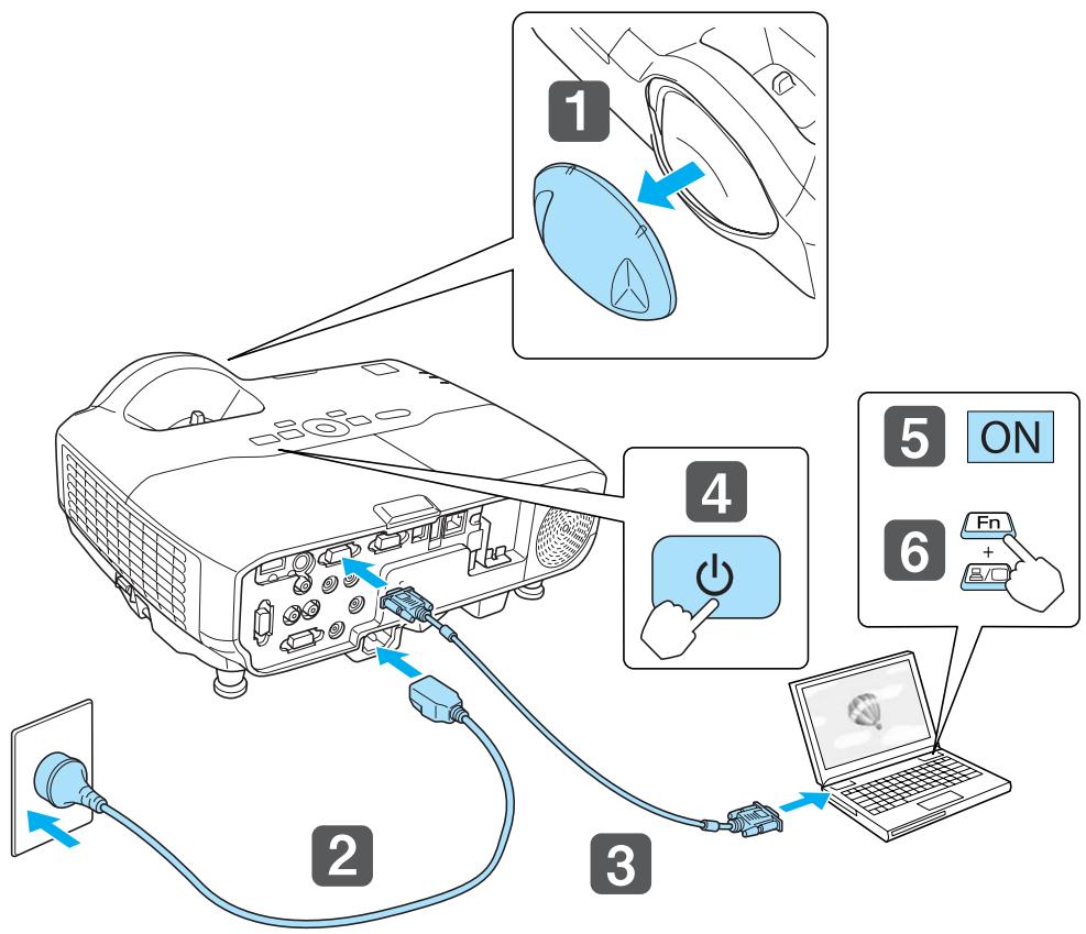 EPSON EB-430 - De l'installation à la projection - 1