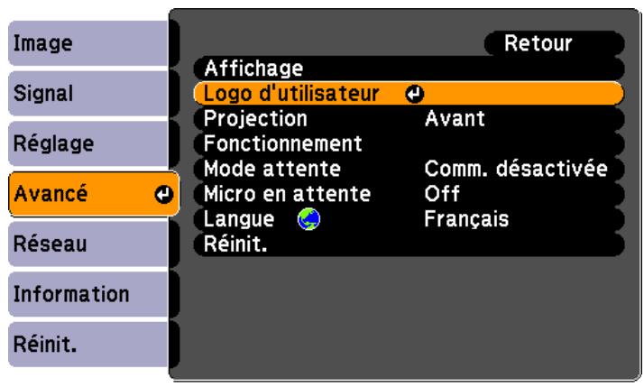 EPSON EB-430 - Enregistrement d'un logo d'utilisateur - 4