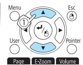 EPSON EB-430 - Sélectionnez un élément principal de menu. - 1