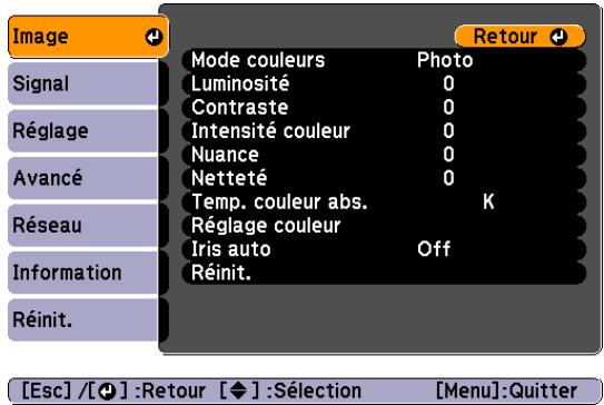 EPSON EB-430 - Affichez l'écran du menu Configuration. - 2
