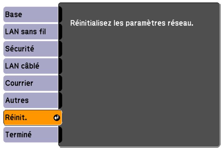 EPSON EB-430 - Menu Réinit. - 1