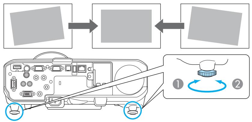 EPSON EB-430 - Réglage de l'inclinaison horizontale - 1