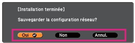 EPSON EB-430 - Remarques sur l'utilisation du menu Réseau - 2