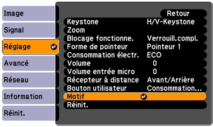 EPSON EB-430 - Enregistrement du motif utiliser - 4