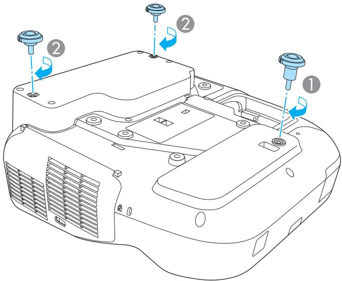 EPSON EB-475W - Fixation des pieds (uniquement les modèles avec des pieds) - 1