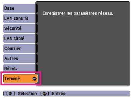 EPSON EB-475W - Remarques sur l'utilisation du menu réseau - 1