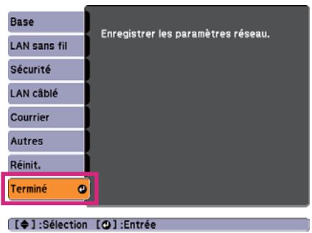 EPSON EB-475WI - Remarques sur l'utilisation du menu réseau - 1