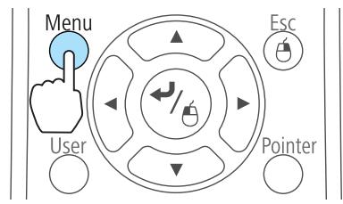 EPSON EB-475WI - Appuyez sur le bouton [Menu]. - 1