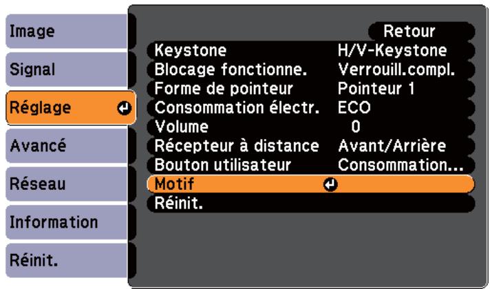 EPSON EB-93H - Enregistrement du motif utilisateur - 4