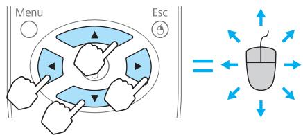 EPSON EB-93H - Utilisation de la télécommande pour contrôler le pointeur de la souris (Souris Sans Fil) - 1