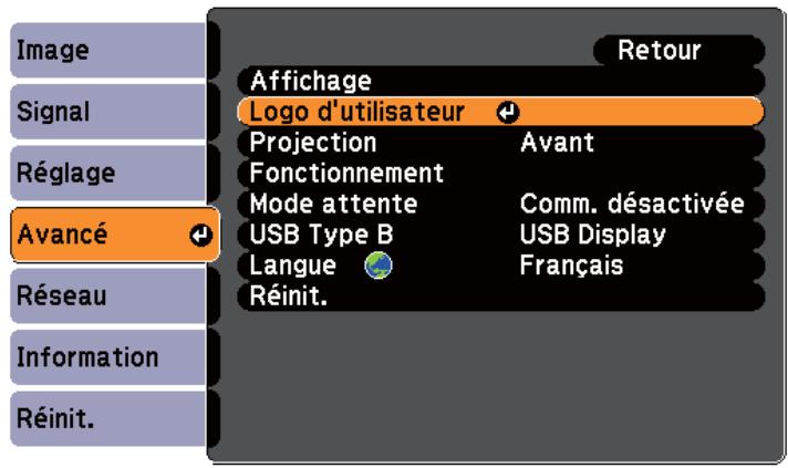 EPSON EB-93H - Enregistrement d'un logo d'utilisateur - 4