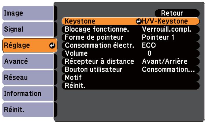 EPSON EB-93H - Correction manuelle (Quick Corner) - 3