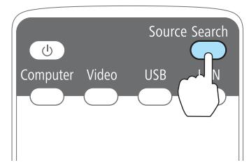 EPSON EB-93H - Détection automatique des signaux d'entrée et modification de l'image projetée (Recherche de source) - 1