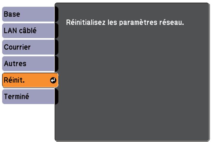 EPSON EB-93H - Menu Réinit. - 1