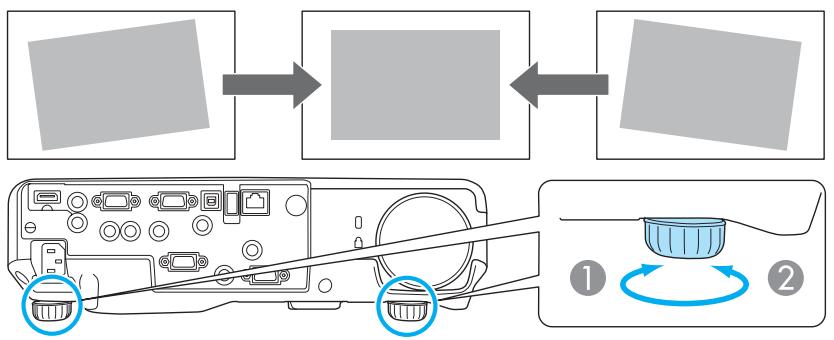 EPSON EB-93H - Réglage de l'inclinaison horizontale - 1
