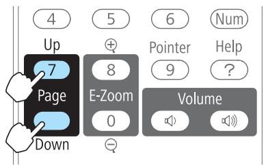 EPSON EB-93H - Utilisation de la télécommande pour contrôler le pointeur de la souris (Souris Sans Fil) - 5