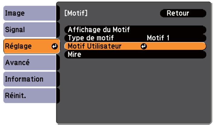 EPSON EB-93H - Enregistrement du motif utilisateur - 5