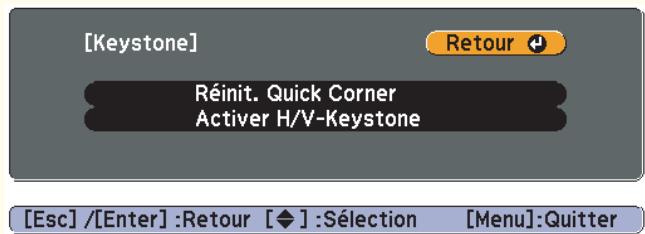 EPSON EB-93H - Correction manuelle (Quick Corner) - 9