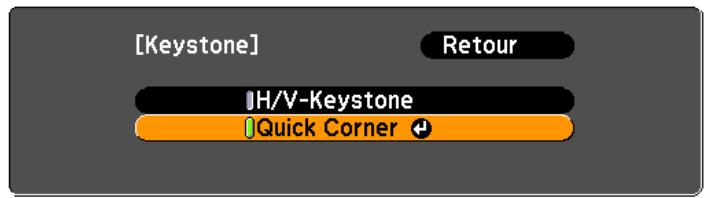 EPSON EB-93H - Correction manuelle (Quick Corner) - 4