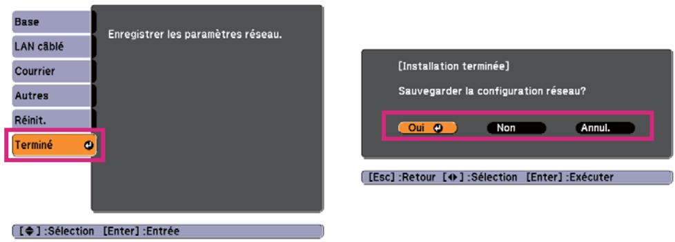 EPSON EB-93H - Remarques sur l'utilisation du menu Réseau - 1