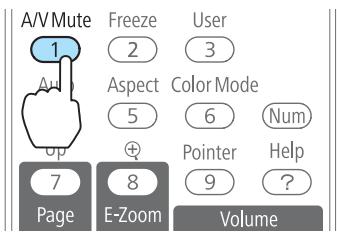 EPSON EB-93H - Arrêt momentané de l'image et du son (Pause A/V) - 2