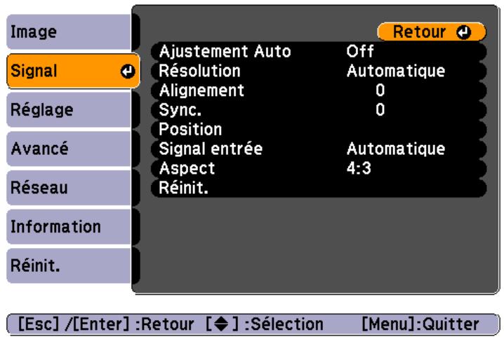 EPSON EB-D6250 - Menu Signal - 1