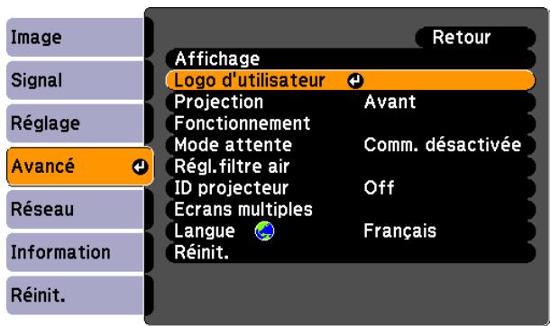 EPSON EB-D6250 - Enregistrement d'un logo d'utilisateur - 4
