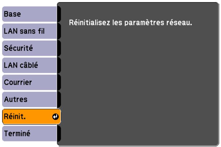 EPSON EB-D6250 - Menu Réinit. - 1