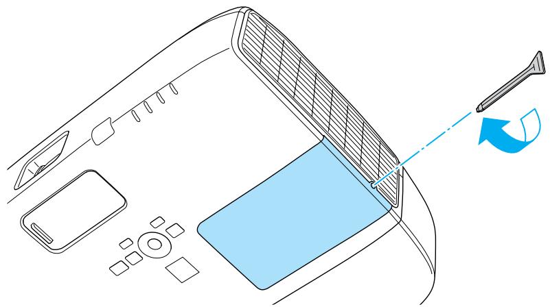 EPSON EB-D6250 - Replacez le couvercle de la lampe. - 1