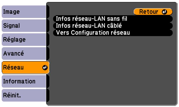 EPSON EB-D6250 - Menu Réseau - 1