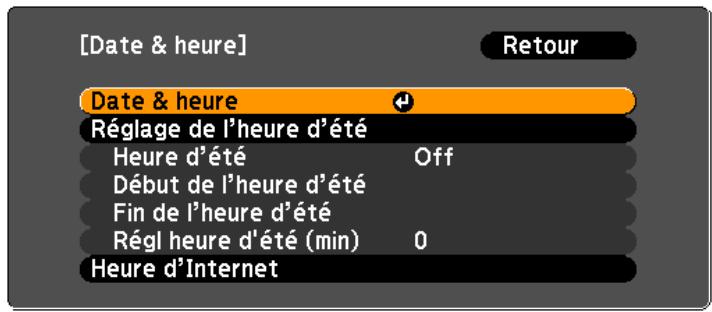 EPSON EB-G6050W - Réglage de l'heure - 2