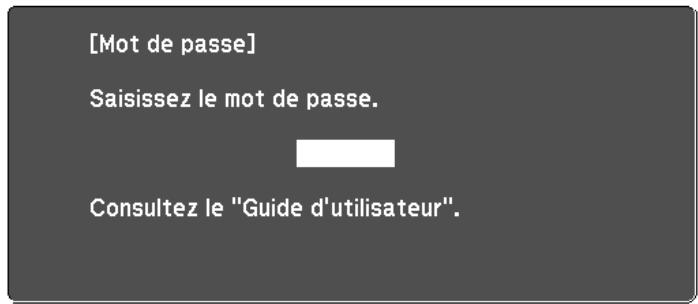 EPSON EB-G6050W - Saisie du mot de passe - 1