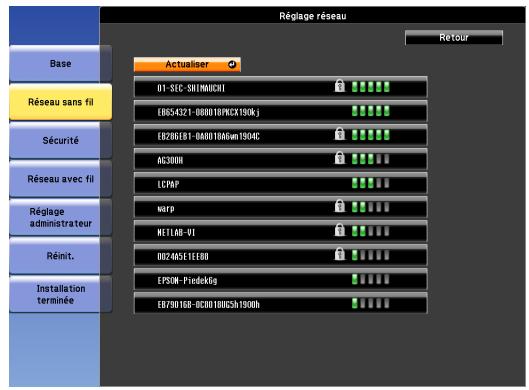 EPSON EB-G6050W - Menu réseau sans fil - 2