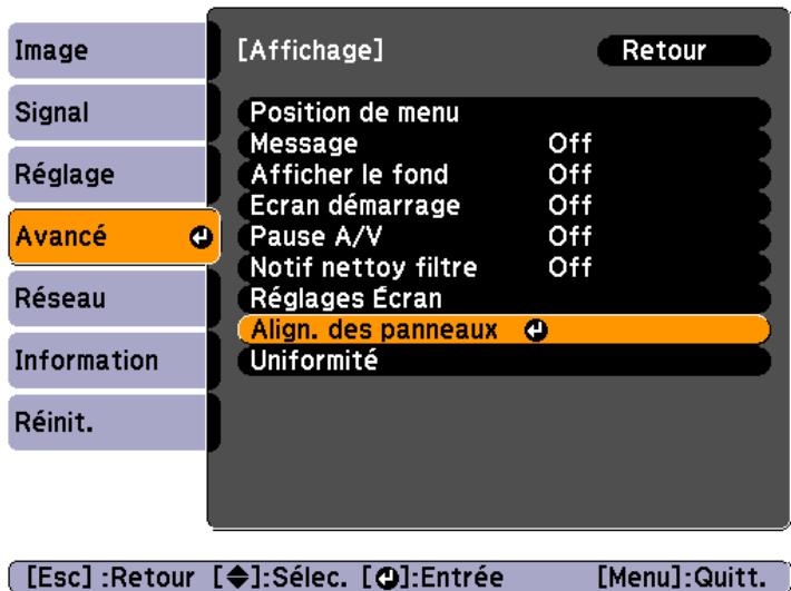 EPSON EB-G6050W - Alignement des panneaux - 2