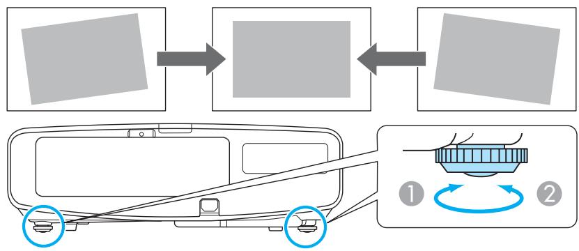 EPSON EB-G6050W - Réglage de l'inclinaison horizontale - 1