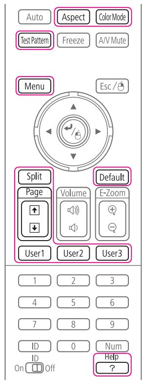 EPSON EB-G6050W - Blocage des boutons de la télécommande - 1
