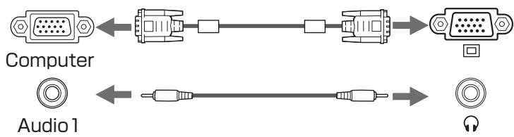 EPSON EB-G6450WU - Connexion d'un ordinateur - 2