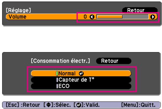 EPSON EB-G6450WU - Modifiez les réglages. - 2