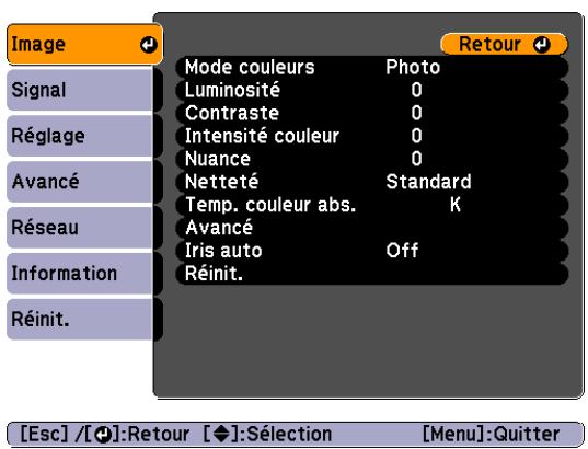 EPSON EB-G6450WU - Affichez l'écran du menu Configuration. - 2