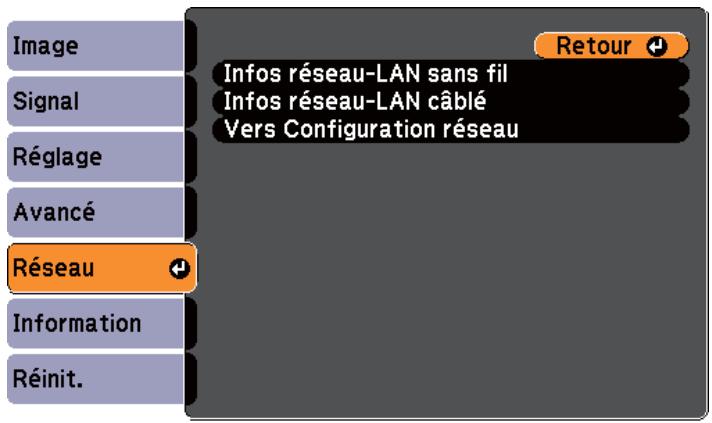 EPSON EB-G6450WU - Menu Réseau - 1