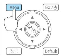 EPSON EB-G6450WU - Affichez l'écran du menu Configuration. - 1