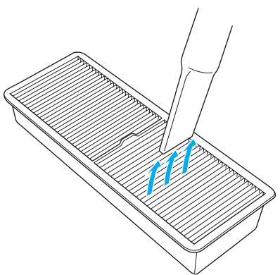 EPSON EB-G6450WU - Éliminez la poussière restant sur le filtre à air à l'aide d'un aspirateur par la face avant. - 1