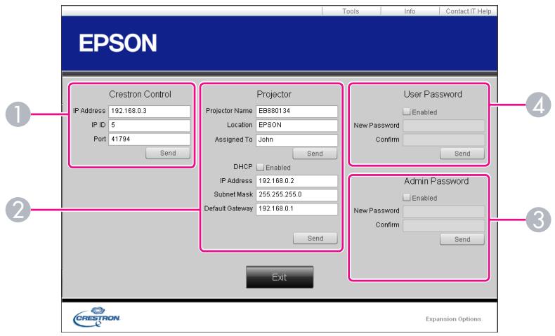EPSON EB-G6450WU - Utilisation de la fenêtre d'outil - 1