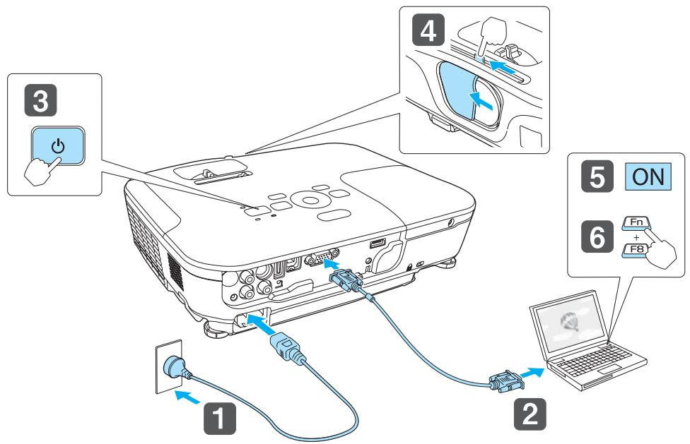 EPSON EB-X11 - De l'installation à la projection - 1