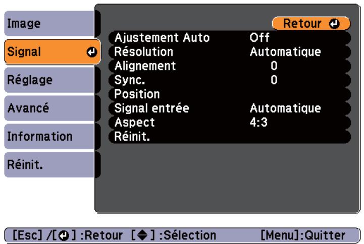 EPSON EB-X11 - Menu Signal - 1