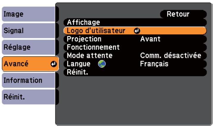 EPSON EB-X11 - Enregistrement d'un logo d'utilisateur - 4