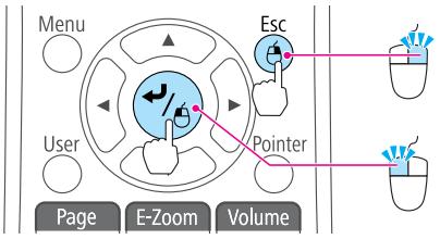 EPSON EB-X11 - Utilisation de la télécommande pour contrôler le pointeur de la souris (Souris Sans Fil) - 2