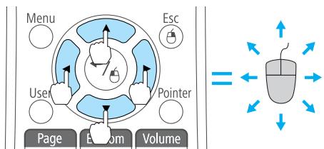 EPSON EB-X11 - Utilisation de la télécommande pour contrôler le pointeur de la souris (Souris Sans Fil) - 1