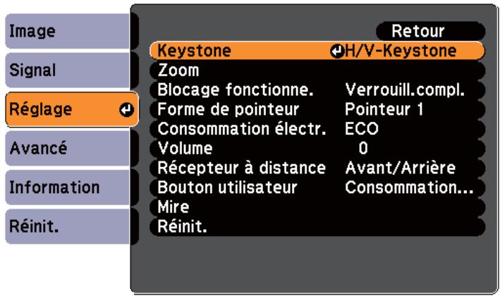 EPSON EB-X11 - Correction manuelle - 9