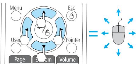 EPSON EB-X12 - Déplacement du pointeur de la souris - 1